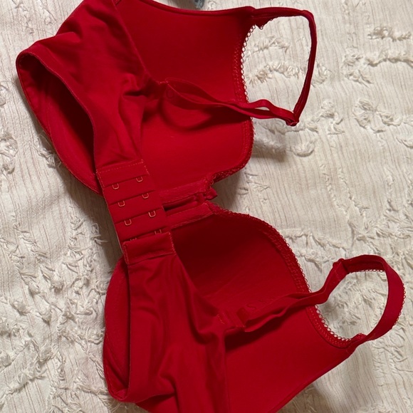 Victoria's Secret Scarlet Lace Trim Bra 32DDD or 34DD - Picture 7 of 10